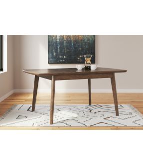 Extendable Rectangular Wooden Dining Table (4 to 6 Seaters) - Jarklin